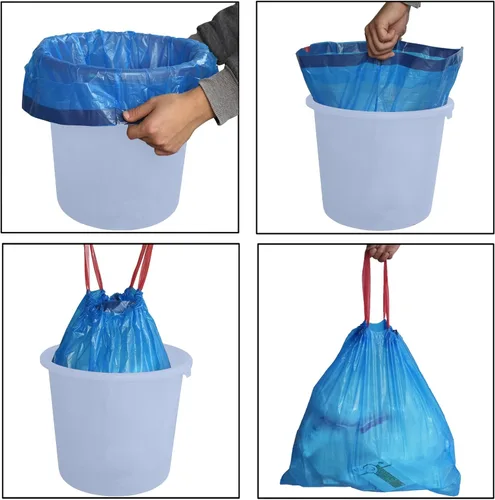 Miniatura 3 de Bolsas de basura medianas con cordón, 8 galones, 110 unidades/2 rollos