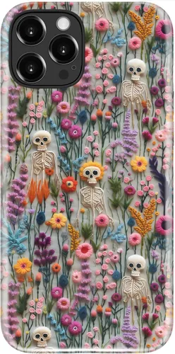 Miniatura 109 de Funda para iPhone 12 Mini, compatible con carga inalámbrica, protección de doble capa con elegante diseño de flores silvestres, silicona suave +