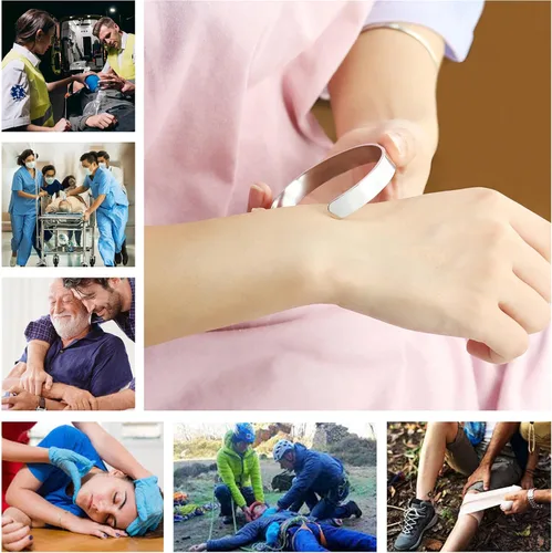 Miniatura 4 de LoEnMe Jewelry Pulseras de alerta médica personalizadas para hombres y mujeres, personalizable, grabado gratuito, acero inoxidable, pulsera