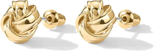 Miniatura 3 de PAVOI 14K Gold Plated Sterling Silver Post Love Knot Stud Earrings Gold Earrings for Women
