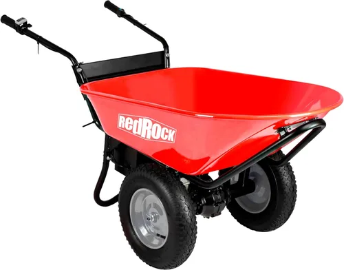 Miniatura 7 de Carretilla eléctrica, 24 V CC 180 W AGM Batería 330 lbs (150 kg) Capacidad máxima Barril Dump Material Debris Hauler Rojo
