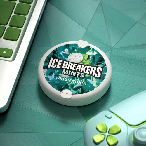 Miniatura 5 de ICE BREAKERS - Mentas para el aliento sin azúcar, sabor gaulteria, latas de 1.5 onzas (8 unidades)