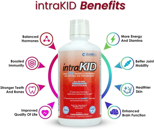 Miniatura 2 de Drucker Labs - Multivitamínico líquido orgánico para niños, apoyo inmunológico, sin OMG, sin lácteos, sin gluten, magnesio, vitamina A, C, E, zinc