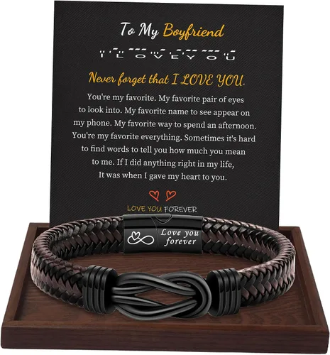Miniatura 14 de Regalos inspiradores para hombres, pulseras con código morse, pulseras para hombre, regalos de graduación para él, Día del Padre, pulsera de cuero