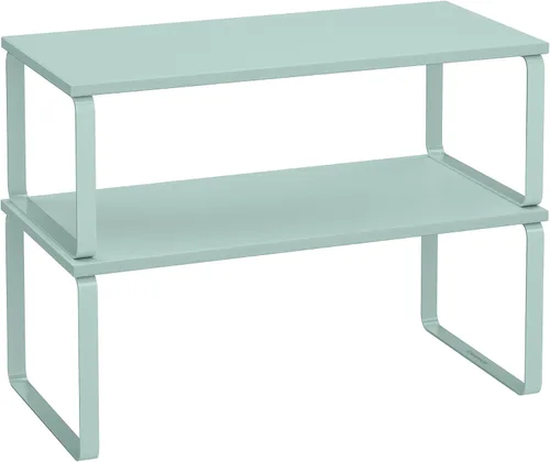 Miniatura 29 de SONGMICS Estante Organizador de Gabinete, Juego de 2 Estantes de Encimera de Cocina, Almacenamiento de Cocina, Estante de Especias, Apilable