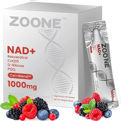 Miniatura 8 de Suplemento de resveratrol NAD, suplemento líquido NAD+ de 1000 mg, con ribósido de nicotinamida, resveratrol y PQQ, suplementos NAD para hombres