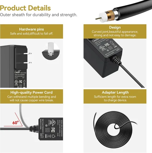 Miniatura 7 de Cable de alimentación de repuesto para Schwinn A10 A15 A20 A25 120 130 240 227P 213 220 223 230 PT101 bicicleta estática Gold's Gym Cycle Trainer
