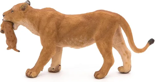 Miniatura 10 de Papo Figura Wild Animal Kingdom, Leona con cachorro, multicolor (50043), 2.6 in