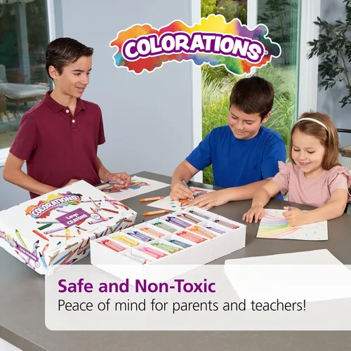 Miniatura 7 de Colorations Paquete de crayones grandes para el aula, 400 unidades, 16 colores, no tóxicos, suministros escolares para niños, crayones jumbo a