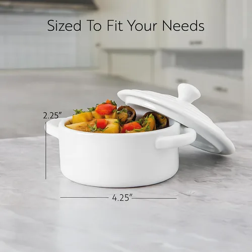 Miniatura 2 de Restaurantware -Cuencos para salsa de inmersión de 2 onzas, 10 platos de salsa en forma de canoa - aptos para microondas, aptos para horno, platos