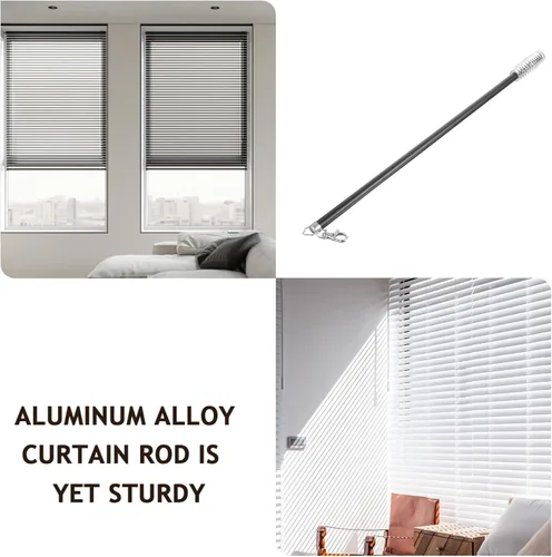 Miniatura 9 de Barra de cortina moderna con mango de cortina de 21 pulgadas, barra de cortina de aluminio de 21 pulgadas, barra de cortina para cortinas, barra