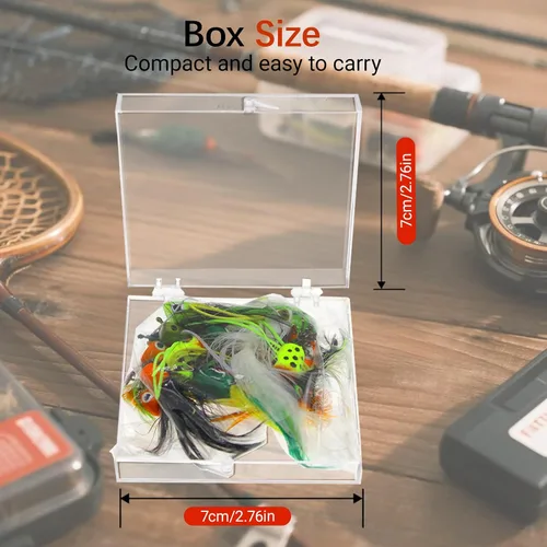 Miniatura 5 de Poppers de Pesca con Mosca Moscas Secas de Pesca con Mosca Señuelos de Pesca en Superficie Moscas Popper para Lubina Señuelos de Insectos Cebo