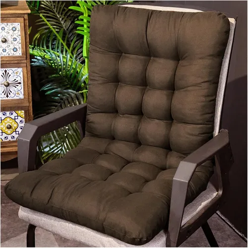 Miniatura 11 de ZTGL Cojín plegable para silla mecedora, antideslizante, grueso, suave, con respaldo alto, para interiores y exteriores, cojín largo para silla Azul