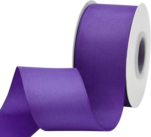 Miniatura 7 de Cinta de grogrén azul real de 1 pulgada x 50 yardas, cinta azul real para envolver, corona, baby shower y otros proyectos 2-Azul real