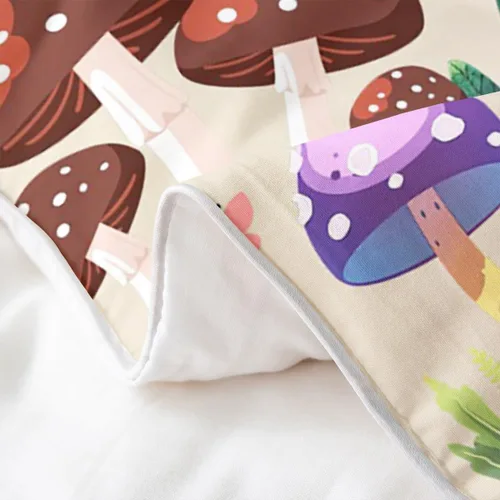 Miniatura 5 de jejeloiu Cute Mushroom Decor Duvet Cover 100% Cotton for Kids Boys Girls Twin Size Botanical Plants Bedding Set Cartoon Mushrooms Comforter Cover
