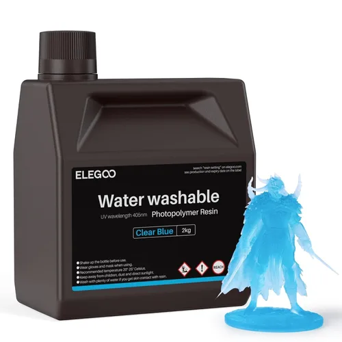 Miniatura 8 de ELEGOO - Resina de impresora 3D lavable al agua LCD de curado UV 405nm, resina de fotopolímero estándar para impresión LCD 3D para Marte Saturno