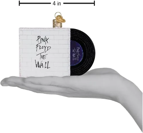 Miniatura 3 de Old World Christmas The Wall Album Cover (Pink Floyd) Adorno soplado de vidrio para árbol de Navidad, decoración navideña hecha a mano, colección