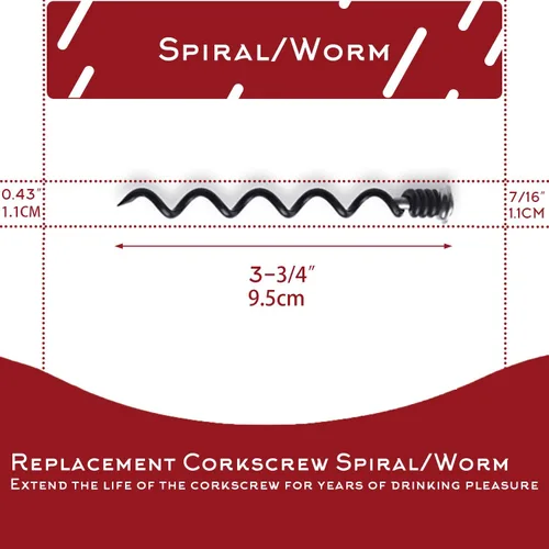 Miniatura 2 de Best 5 Pack - Sacacorchos de repuesto en espiral/gusano para abrelatas de vino KAYCROWN y BestUtensils