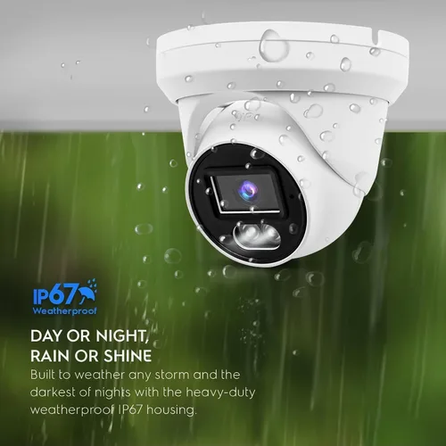 Miniatura 6 de Cámara de torreta IP PoE 4K 8MP al aire libre 24/7 versión nocturna a todo color 0.110 in 105° gran angular, H.265, IP67, compatible con Uniview