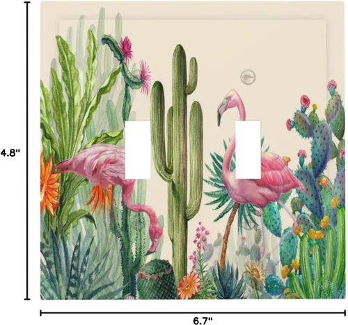 Miniatura 398 de Cubiertas de placa de pared de 3 gang con interruptor de luz de triple palanca, en negro y dorado con esplendor de oro rosa, estampado floral