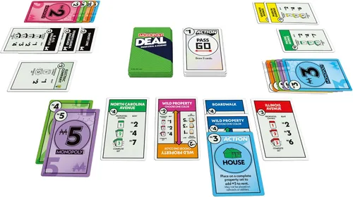 Miniatura 3 de Juego de cartas Monopoly Deal en lata de almacenamiento coleccionable, a partir de 8 años, 2 a 5 jugadores, 15 minutos, divertidos juegos familiares