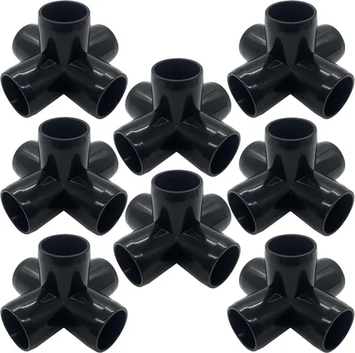 Miniatura 10 de Accesorio en T de PVC de 1", Conector de Codo de 3 Vías, Codo de 90 Grados con Salida Lateral Grado Muebles, Accesorios de Esquina de PVC