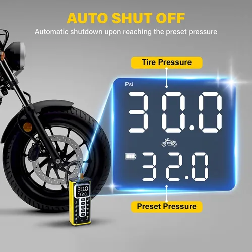 Miniatura 3 de Inflador de neumáticos, compresor de aire portátil, bomba de aire de 150 PSI para neumáticos de automóvil, bomba de neumáticos de inflado rápido