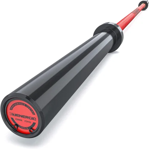 Barra olímpica de 7 pies, capacidad de 1500 libras, carga de 45 libras, disponible para ejercicios en el gimnasio y en casa, levantamiento de pesas,