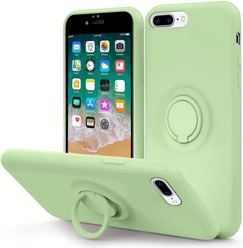 Miniatura 11 de MOCCA - Funda protectora con soporte de anillo, forro de microfibra supersuave y antiarañazos, de cuerpo completo y a prueba de golpes para iPhone 7