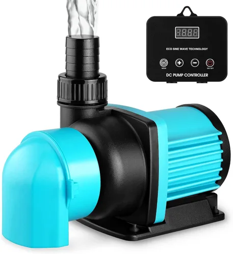 Miniatura 8 de Bomba de retorno para acuario de 660 GPH con controlador de pantalla LCD, bomba de acuario DC 24V 25W para acuario de agua salada y agua dulce