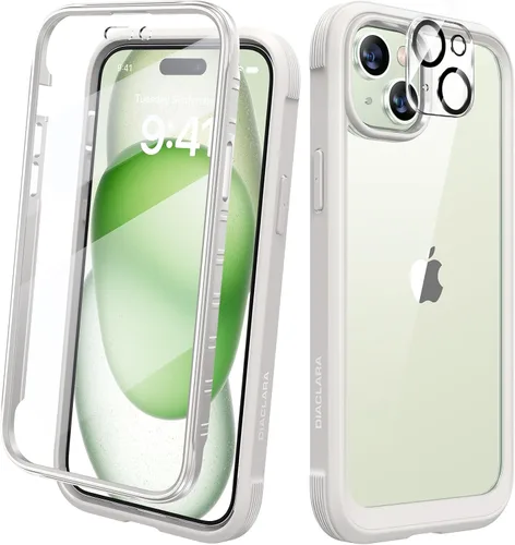 Miniatura 38 de Diaclara - Funda compatible con iPhone 11, carcasa resistente de cuerpo completo con protector de pantalla integrado sensible al tacto y Transparente