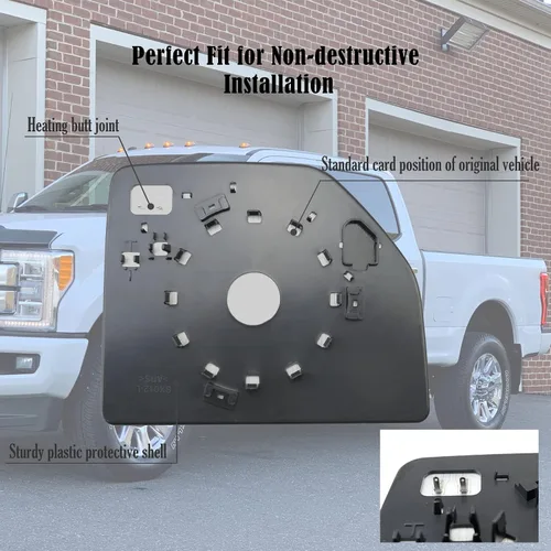 Miniatura 4 de Espejo de remolque del lado izquierdo del conductor, cristal de espejo calefactado con soporte trasero para Ford F150 Truck 2015-2020 Ford F250 F350