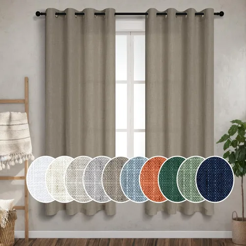 Miniatura 47 de Pitalk Cortinas de dormitorio azul oscuro de 72 pulgadas de largo con ojales, decoración náutica costera masculina, decoración náutica, Azul marino