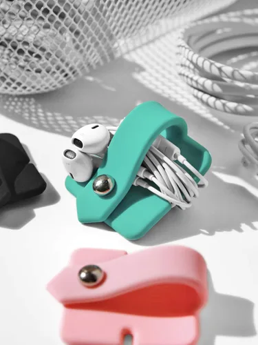Miniatura 6 de Organizador de Cables con Soporte para Auriculares, Enrollador de Auriculares, Organizador de Auriculares, Auriculares para Auriculares, Enrollador