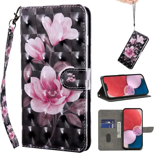 Miniatura 23 de Funda para Samsung Galaxy S23, cartera Flip Folio lindo 3D pintado de dibujos animados PU Funda de cuero PU para niñas mujeres ranuras para tarjetas