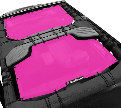 Miniatura 13 de Shadeidea JK - Parasol superior compatible con Jeep Wrangler JKU, cubierta de techo de malla suave (2007-2018) - Bloqueador de ruido de viento UV