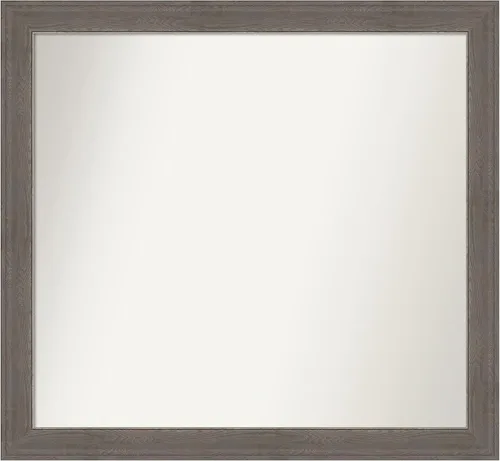 Miniatura 50 de Amanti Art Espejo de pared personalizado no biselado (24.5 x 24.5 pulgadas), marco gris marrón alta, varios tamaños personalizados, espejo de baño
