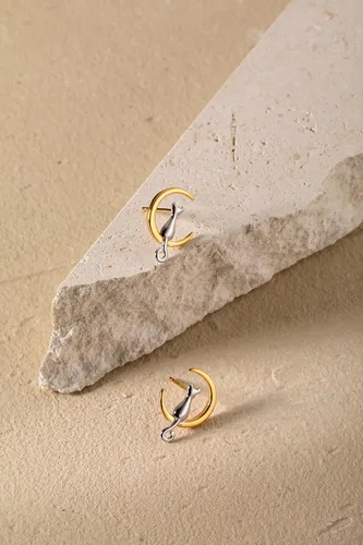 Miniatura 5 de S.Leaf Aretes de plata de ley, aretes de gato y luna, artículos de gato para amantes de los gatos, joyería de gato para mujeres, regalos