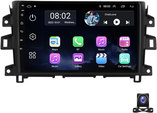 Estéreo de coche doble DIN 9 pulgadas pantalla táctil coche reproductor MP5 navegación GPS para Nissan Navara NP300 2011 ~ 2016 con cámara de