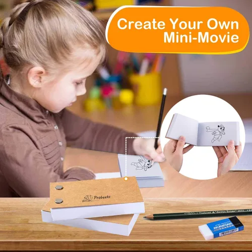 Miniatura 2 de PRIMBEEKS Papel Premium en Blanco para Libros Abatables con Agujeros, 280 Hojas (560 Páginas) Libros Abatables Sin Sangría - Funciona