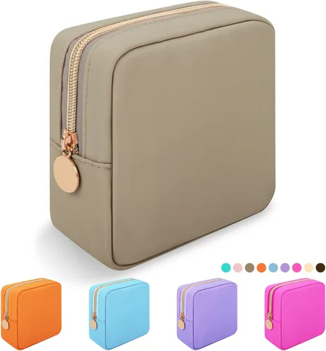 Miniatura 39 de Iqimott Bolsa Grande de Maquillaje de Nylon para Viaje, Bolsa de Cosméticos Preppy Grande Organizadora de Maquillaje de Nylon Bolsa de Artículos
