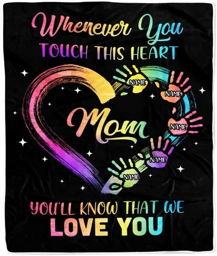 Miniatura 24 de Manta de vellón personalizada con texto en inglés «To My Mom», diseño de girasol de hija e hijo, carta de amor con texto en inglés «You are the