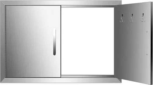 Miniatura 14 de Puerta de acceso para barbacoa de 39 pulgadas de ancho x 26 pulgadas de alto, puertas dobles de acero inoxidable, resistentes a la intemperie