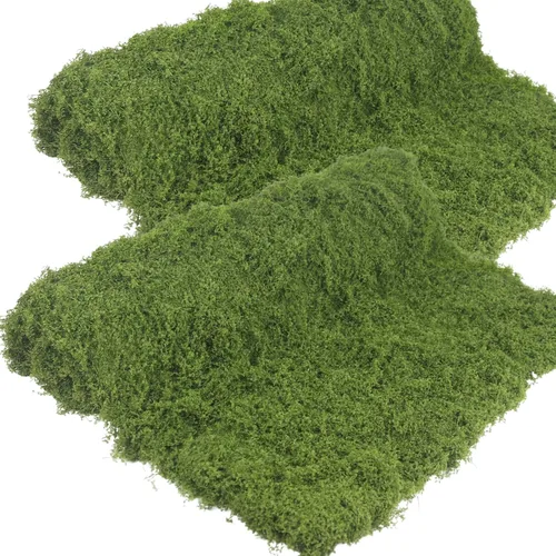 Miniatura 11 de 2 Rollos de Camino de Mesa de Musgo Falso para Decoración 4" x 47" Musgo Artificial para Plantas de Interior Hierba Blanca Falso para Macetas