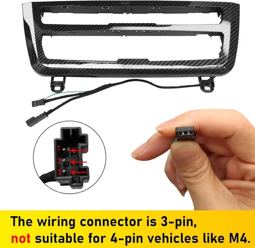 Miniatura 3 de Jaronx Compatible con Panel de Consola LED BMW Luz Ambiental para Serie 3 F30 F31 Serie 4 F32 F33, Panel de Control de Radio AC Luces Ambientales