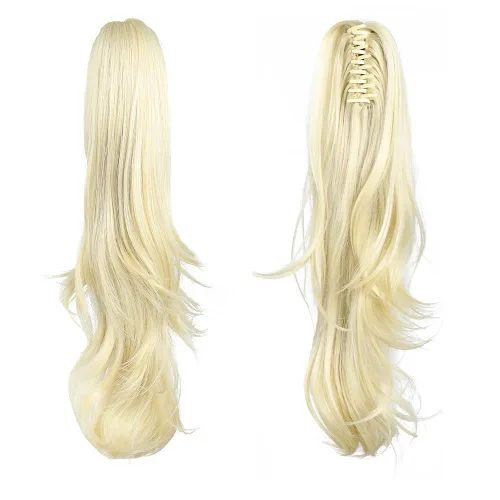 Miniatura 85 de Extensiones de cola de caballo de cabello rubio, extensiones de cola de caballo para mujer, pinza de extensiones de cabello rizado de 12 pulgadas