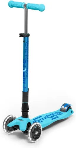 Miniatura 11 de Micro Kickboard – Maxi Deluxe plegable LED – Triciclo, inclinarse para dirigir, plegable para llevar – Micro patinete suizo diseñado para niños