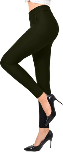 Miniatura 12 de Ginasy Pantalones de vestir para mujer, estilo casual, elásticos, para el trabajo, oficina, elegantes, pantalones ajustados con bolsillos
