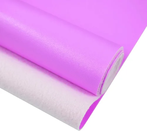 Miniatura 3 de RAMYA Hojas de piel sintética de color liso liso (7.8 x 53 pulgadas), piel sintética, muy adecuadas para hacer aretes, manualidades, lazos, costura