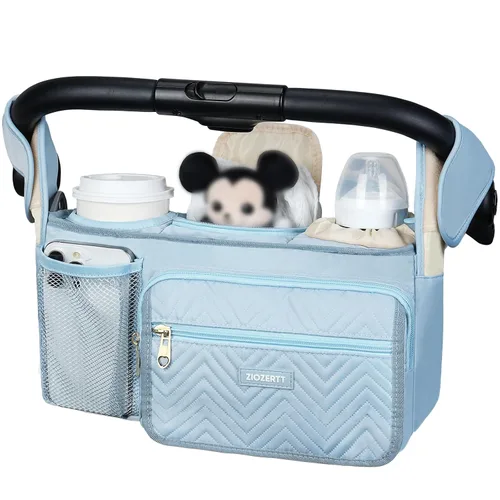 Miniatura 9 de Carrito doble para cochecito compatible con Bob Duallie, Baby Jogger City Mini Gt2 y Zoe Twin V2, consola doble para cochecito con bolsa enfriadora